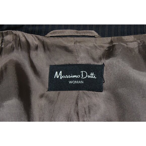 MASSIMO DUTTI 100% Fine Wool Tailored Pinestripe Blazer, Made in Portugal - Picture 5 of 9